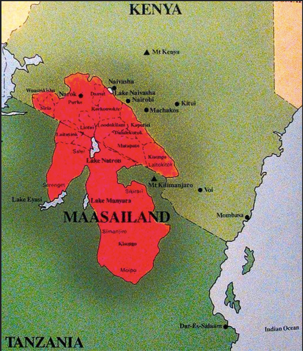 Maasai land map